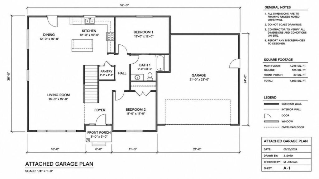 What is an Attached Garage Plan?