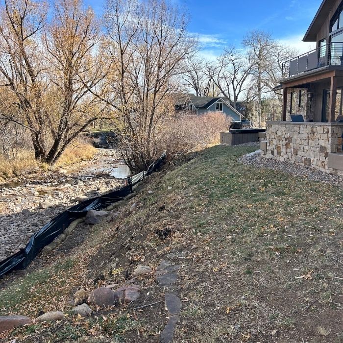 South Boulder Creek Streambank Stabilization with Green Landscape 1