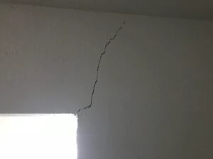 crack in wall inside