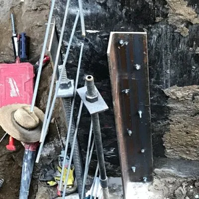 Steal foundation construction